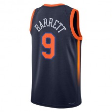 NY.Knicks #9 RJ Barrett Jordan Brand 2022-23 Swingman Jersey Statement Edition Navy Stitched American Basketball Jersey