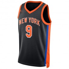 NY.Knicks #9 RJ Barrett Unisex 2022-23 Swingman Jersey City Edition Black Stitched American Basketball Jersey