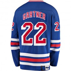 NY.Rangers #22 Mike Gartner Fanatics Branded Premier Breakaway Retired Player Jersey Blue Stitched American Hockey Jerseys
