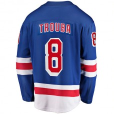 NY.Rangers #8 Jacob Trouba Fanatics Branded Home Breakaway Jersey Blue Stitched American Hockey Jerseys