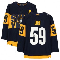 N.Predators #59 Roman Josi Fanatics Authentic Autographed 2022 Stadium Series Jersey Navy Stitched American Hockey Jerseys
