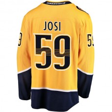 N.Predators #59 Roman Josi Fanatics Branded Breakaway Player Jersey Gold Stitched American Hockey Jerseys