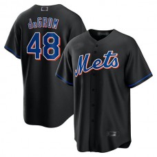 New York Mets #48 Jacob deGrom Black 2022 Alternate Replica Player Jersey Baseball Jerseys