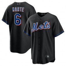 New York Mets #6 Starling Marte Black Alternate Replica Player Jersey Baseball Jerseys