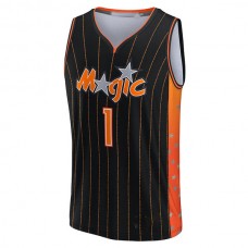 O.Magic #1 Jonathan Isaac Fanatics Branded 202-22 Fast Break Replica Jersey City Edition Anthracite Stitched American Basketball Jersey