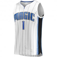 O.Magic #1 Jonathan Isaac Fanatics Branded Fast Break Replica Player Jersey Association Edition White Stitched American Basketball Jersey