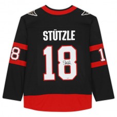 O.Senators #18 Tim Stutzle Fanatics Authentic Autographed Branded Breakaway Jersey Black Stitched American Hockey Jerseys