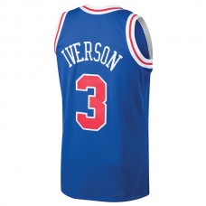 PH.76ers #3 Allen Iverson Mitchell & Ness 1996-97 Hardwood Classics Throwback Swingman Jersey Royal Stitched American Basketball Jersey