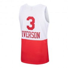PH.76ers #3 Allen Iverson Mitchell & Ness Hardwood Classics Authentic Jersey White Stitched American Basketball Jersey