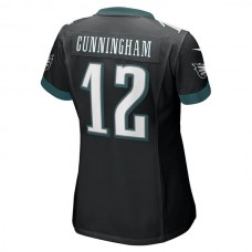 P.Eagles #12 Randall Cunningham Black Retired Game Jersey Stitched American Football Jerseys