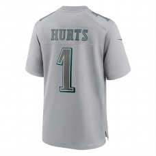 P.Eagles #1 Jalen Hurts Atmosphere Fashion Game Jersey Gray Stitched American Football Jerseys