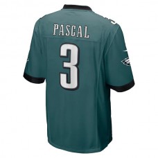 P.Eagles #3 Zach Pascal Green Game Jersey Stitched American Football Jerseys