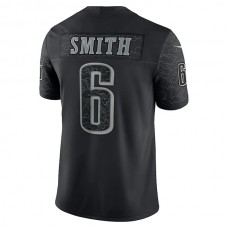 P.Eagles #6 DeVonta Smith Black RFLCTV Limited Jersey Stitched American Football Jerseys