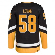 P.Penguins #58 Kris Letang 2021-22 Alternate Primegreen Authentic Pro Player Jersey Black Stitched American Hockey Jerseys