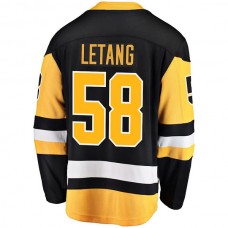 P.Penguins #58 Kris Letang Fanatics Branded Breakaway Player Jersey Black Stitched American Hockey Jerseys