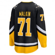 P.Penguins #71 Evgeni Malkin Fanatics Branded 2021-22 Alternate Premier Breakaway Player Jersey Black Stitched American Hockey Jerseys