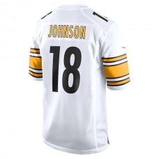 P.Steelers #18 Diontae Johnson White Game Player Jersey Stitched American Football Jerseys