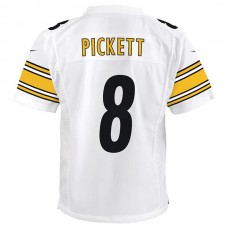 P.Steelers #8 Kenny Pickett White Team Game Jersey Stitched American Football Jerseys