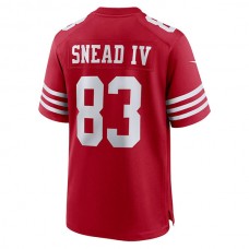 SF.49ers #83 Willie Snead IV Scarlet Game Player Jersey Stitched American Football Jerseys