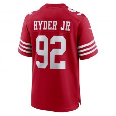 SF.49ers #92 Kerry Hyder Jr. Scarlet Game Player Jersey Stitched American Football Jerseys