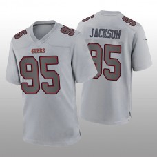 SF. 49ers #95 Drake Jackson Gray Atmosphere Game Jersey Stitched American Football Jersey