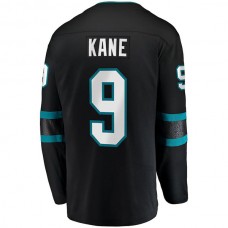 SJ.Sharks #9 Evander Kane Fanatics Branded Alternate Premier Breakaway Player Jersey Black Stitched American Hockey Jerseys