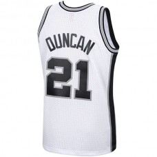 S.Antonio Spurs #21 Tim Duncan Mitchell & Ness 1998-99 Hardwood Classics Swingman Jersey White Stitched American Basketball Jersey