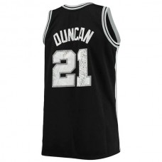 S.Antonio Spurs #21 Tim Duncan Mitchell & Ness Big & Tall 1998-99 75th Anniversary Diamond Swingman Jersey Black Stitched American Basketball Jersey