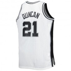 S.Antonio Spurs #21 Tim Duncan Mitchell & Ness Big & Tall Hardwood Classics 1998-99 Swingman Jersey White Stitched American Basketball Jersey