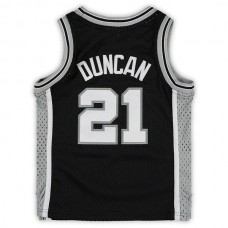 S.Antonio Spurs #21 Tim Duncan Mitchell & Ness Preschool 1998-1999 Hardwood Classics Throwback Team Jersey Black Stitched American Basketball Jersey