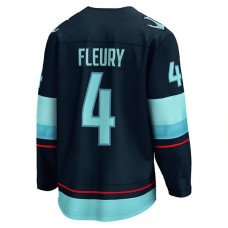 S.Kraken #4 Haydn Fleury Fanatics Branded Home Breakaway Player Jersey Blue Stitched American Hockey Jerseys