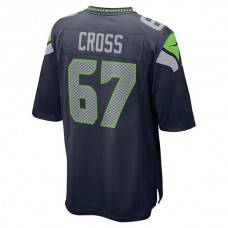 S.Seahawks #67 Charles Cross College Navy 2022 Draft First Round Pick Game Jersey Stitched American Football Jerseys