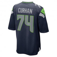 S.Seahawks #74 Jake Curhan College Navy Game Jersey Stitched American Football Jerseys