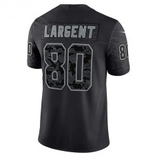 S.Seahawks #80 Steve Largent Black Retired Player RFLCTV Limited Jersey Stitched American Football Jerseys
