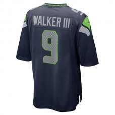 S.Seahawks #9 Kenneth Walker III College Navy 2022 Draft Pick Player Game Jersey Stitched American Football Jerseys