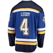 St.L.Blues #4 Nick Leddy Fanatics Branded Home Breakaway Player Jersey Blue Stitched American Hockey Jerseys