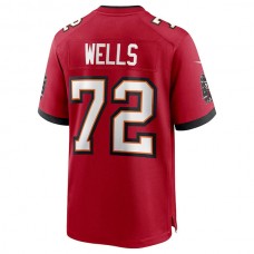 TB.Buccaneers #72 Josh Wells Red Game Jersey Stitched American Football Jerseys