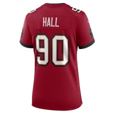 TB.Buccaneers #90 Logan Hall Red Game Player Jersey Stitched American Football Jerseys
