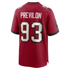 TB.Buccaneers #93 Willington Previlon Red Game Player Jersey Stitched American Football Jerseys