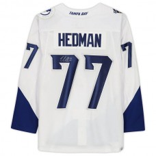 TB.Lightning #77 Victor Hedman Fanatics Authentic Autographed 2022 Stadium Series Jersey Stitched American Hockey Jerseys