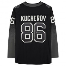 TB.Lightning #86 Nikita Kucherov Fanatics Authentic Autographed Breakaway Alternate Jersey Black Stitched American Hockey Jerseys