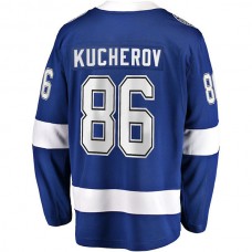 TB.Lightning #86 Nikita Kucherov Fanatics Branded Home 2022 Stanley Cup Final Breakaway Player Jersey Blue Stitched American Hockey Jerseys
