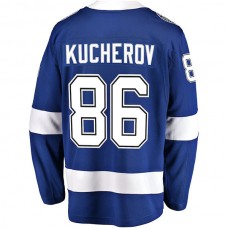TB.Lightning #86 Nikita Kucherov Fanatics Branded Home Breakaway Player Jersey Blue Stitched American Hockey Jerseys