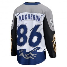 TB.Lightning #86 Nikita Kucherov Fanatics Branded Special Edition 2.0 Breakaway Player Jersey White Stitched American Hockey Jerseys