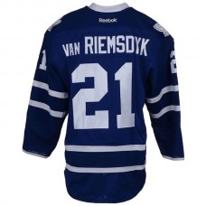T.Maple Leafs #21 James van Riemsdyk Fanatics Authentic Game-Used from the 2015-16 Season Blue Stitched American Hockey Jerseys