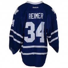 T.Maple Leafs #34 James Reimer Fanatics Authentic Game-Used from the 2015-16 Season Blue Stitched American Hockey Jerseys