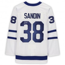 T.Maple Leafs #38 Rasmus Sandin Rasmus Sandin Fanatics Authentic Autographed White Stitched American Hockey Jerseys