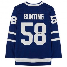 T.Maple Leafs #58 Michael Bunting Fanatics Authentic Autographed Jersey Blue Stitched American Hockey Jerseys