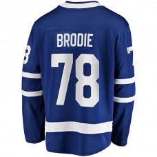 T.Maple Leafs #78 TJ Brodie Fanatics Branded Home Breakaway Player Jersey Blue Stitched American Hockey Jerseys