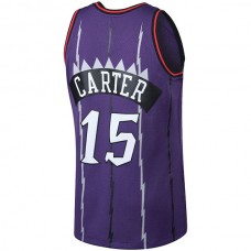 T.Raptors #15 Vince Carter Mitchell & Ness Big & Tall Hardwood Classics Jersey Purple Stitched American Basketball Jersey